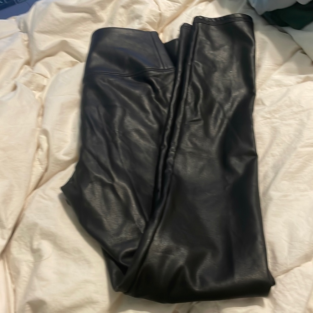 Hollister, leather pants, insulated high-rise